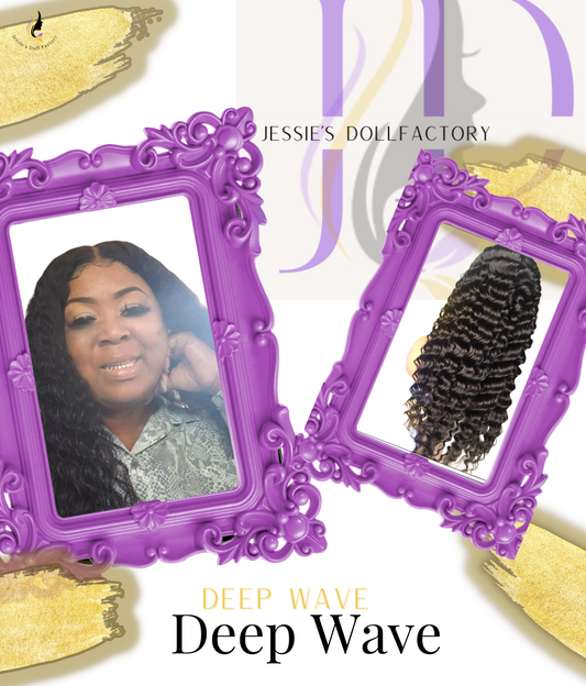 💜💎💜Deep Wave frontal transparent lace